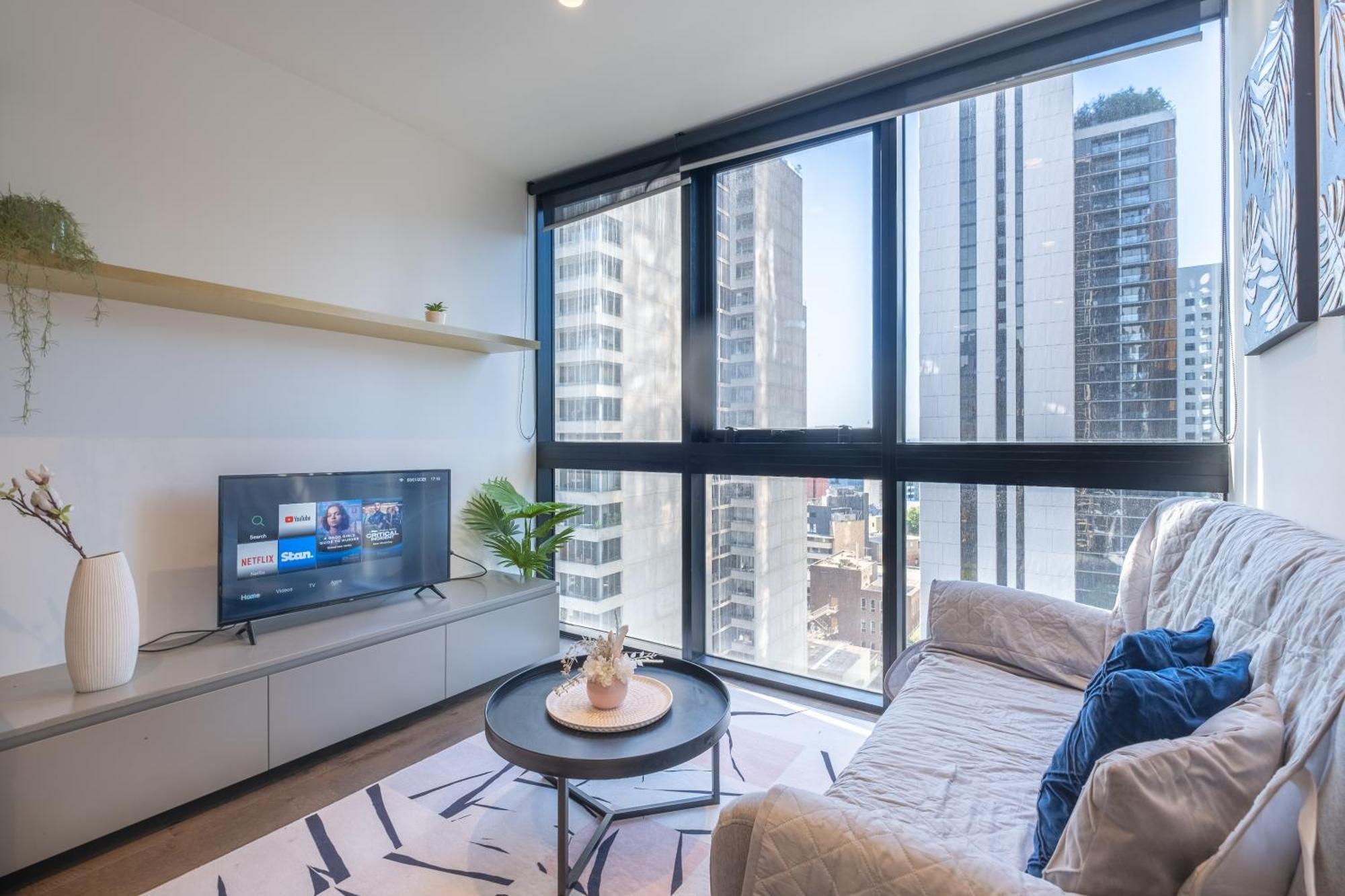 Relaxed 1Br1Ba City View Apt Wifi In Heart Melcbd Melbourne Exterior foto